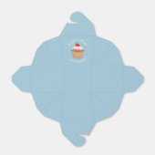 Custom Text Cute Strawberry Bun Blue Geschenkschachtel (Ungefaltet)