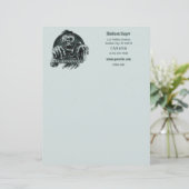 Custom text DEADMONTON Schreibpapier (Stehend Vorderseite)