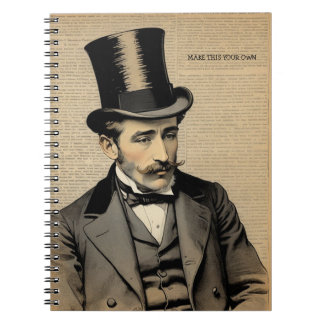 CUSTOM TEXT : Der Gentleman | Notizbuch Journal Notizblock