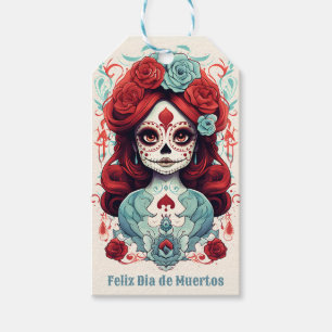 Custom text Dia de Muertos ☠️ La Calavera Catrina Geschenkanhänger