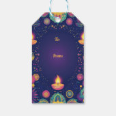 Custom text, Diwali Bliss Tag - Light & Joy Geschenkanhänger (Rückseite)