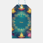 Custom text, Diwali Joy Tag - Light & Liebe Geschenkanhänger (Rückseite)
