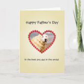 Custom text dog dad Foto Vathage Day Karte (Vorderseite)