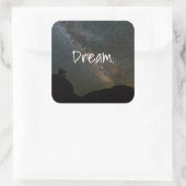 Custom Text Dream Big Galaxy Stars & Space Sticker (Tasche)