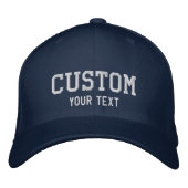 Custom Text Embroidered Baseball Cap Personalized Bestickte Baseballkappe (Vorderseite)