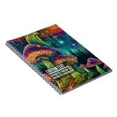 Custom Text Enchanted Forest Glow Psychedelic Art Notizblock (Rechte Seite)