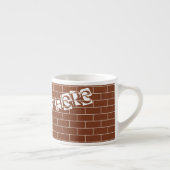 Custom Text Espresso Cup mit Ziegelmauer Espressotasse (Rechts)