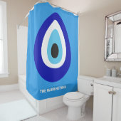 Custom Text Evil Eye Nazar Amulet Duschvorhang (Beispiel)