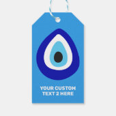 Custom Text Evil Eye Nazar Amulet Geschenkanhänger (Rückseite)