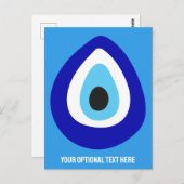 Custom Text Evil Eye Nazar Amulet Postkarte (Vorne/Hinten)