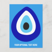 Custom Text Evil Eye Nazar Amulet Postkarte (Vorderseite)
