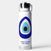 Custom Text Evil Eye Nazar Amulet Trinkflasche (Hinten)