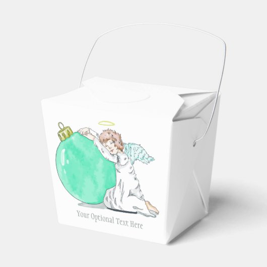 Custom Text Feed Box von Christmas Angel Geschenkschachtel (Vorderseite)