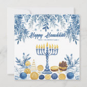 Custom text Festivage Hanukkah Feiertagskarte (Vorderseite)