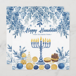 Custom text Festivage Hanukkah Feiertagskarte