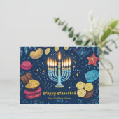 Custom text Festival of Lights: Feiertagskarte (Stehend Vorderseite)