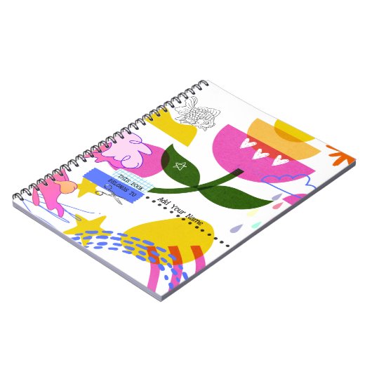 CUSTOM TEXT - Fettformatierung mit Blume Notizblock (Linke Seite)