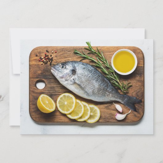 Custom Text Fish Dorado Einladung (Vorderseite)