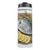 Custom Text Fish Dorado Thermosbecher (Vorderseite)