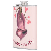 Custom Text Flask Funny Romantic Sloth - Chefs Flachmann (Links)