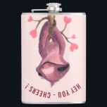Custom Text Flask Funny Romantic Sloth - Chefs Flachmann<br><div class="desc">Benutzerdefinierter Text - Funny Romantic Sloth - Hey You Chef - Gemälde - Wählen / Fügen Sie Ihren einzigartigen Text / Name / Farbe - Make Your Special Gift - Neu formatieren und verschieben oder entfernen und fügen Sie Elemente / Text mit Anpassungstool ! Malerei und Design von MIGNED. Bitte...</div>