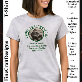 Custom Text Foto, Irish Roots St Patrick's Day 08 T-Shirt