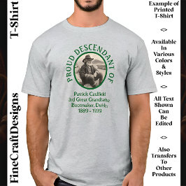 Custom Text Foto, Irish Roots St Patrick's Day 08 T-Shirt