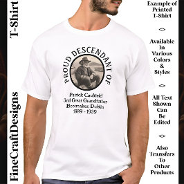 Custom Text Foto, Irish Roots St Patrick's Day 08 T-Shirt