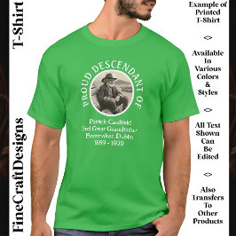 Custom Text Foto, Irish Roots St Patrick's Day 08 T-Shirt