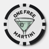 Custom Text Free Martini Pokerchips (Vorderseite)