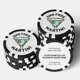 Custom Text Free Martini Pokerchips
