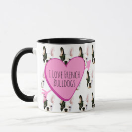 Custom Text French Bulldog Coffee Mug Tasse