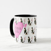 Custom Text French Bulldog Coffee Mug Tasse (Vorderseite Links)