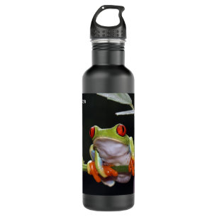 Custom Text Frosch Edelstahl Wasserflasche Edelstahlflasche