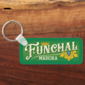 Custom Text Funchal Madeira Schlüsselanhänger (Rückseite)
