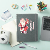 Custom Text Funny Betrunken Santa Aufkleber (iPad Hülle)
