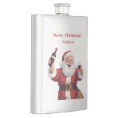 Custom Text Funny Betrunken Santa Flachmann (Rechts)