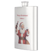 Custom Text Funny Betrunken Santa Flachmann (Links)