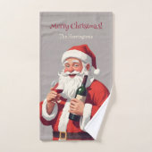 Custom Text Funny Betrunken Santa Handtuch (Handtuch)