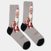 Custom Text Funny Betrunken Santa Socken (Rechts)