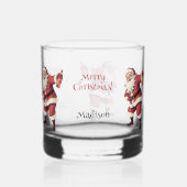 Custom Text Funny Betrunken Santa Whiskyglas (Vorderseite)