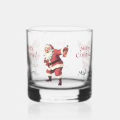 Custom Text Funny Betrunken Santa Whiskyglas (Rückseite)
