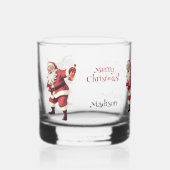 Custom Text Funny Betrunken Santa Whiskyglas (Links)
