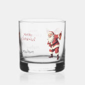 Custom Text Funny Betrunken Santa Whiskyglas (Rechts)