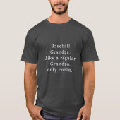 Custom Text Funny Grandpa Baseball T-Shirt (Vorderseite)
