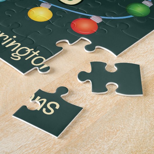 Custom Text Funny Lit Weihnachtsbaum Puzzle (Seite)
