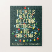Custom Text Funny Lit Weihnachtsbaum Puzzle (Vertikal)