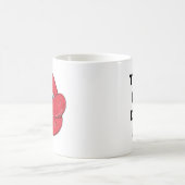 Custom Text Funny Red Lips Cartoon Mouth Kaffeetasse (Mittel)