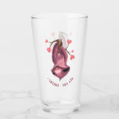 Custom Text - Funny Romantic Sloth - Chefs Glas (Rückseite)