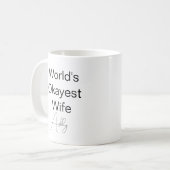 Custom Text Funny Spaß World's beste Ehefrau Kaffeetasse (Vorderseite Links)